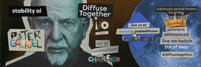 Stability AI Partners with Iconic Artist Peter Gabriel to Launch Series of AI Animation Challenges titled #DiffuseTogether