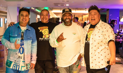 Food Fighters Universe founders Andy Nguyen, Phillip Huynh and Kevin Seo with advisory team member Bun B. Photo by: Evan Lancaster