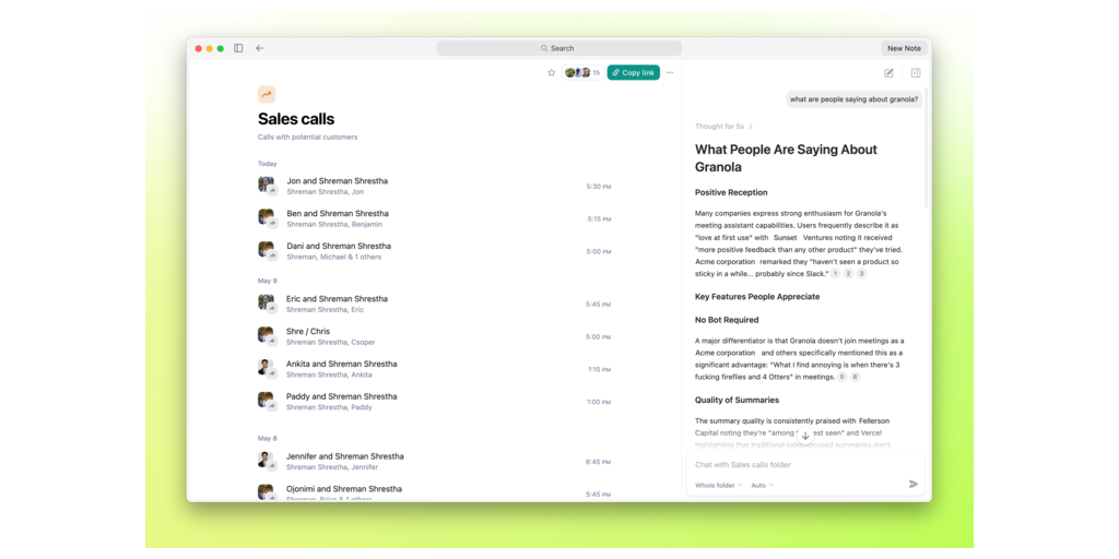 Granola Launches AI Workspace for Teams and Raises $43M Series B