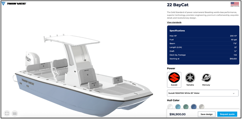 Twin Vee PowerCats Unveils 3D Boat Configurator, Putting Customers First with Immersive “Build & Price” Experience