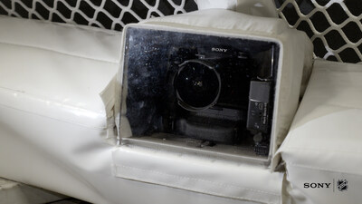 Sony camera positioned in the net to capture unique angles of the game.