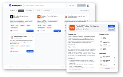 With filters like location, budget, and demographics, the SAM Marketplace makes it easy for creators to find campaigns that fit their style. With filters like location, budget, and demographics, the SAM Marketplace makes it easy for creators to find campaigns that fit their style.