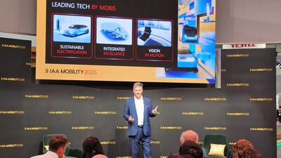 Axel Maschka, Executive Vice President and Head of Sales at Hyundai Mobis, shared insights on 'Automotive Trends and Hyundai Mobis' Leading Technologies' at IAA Mobility 2025.