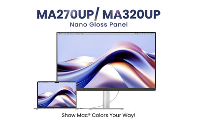 New BenQ MA270UP/MA320UP Glossy Monitor (PRNewsfoto/BenQ)