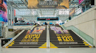Kayou took over the North Concourse staircase at the Javits Center so attendees could take on the The Giant Card Climb Challenge. Fans posted themselves climbing the Kayou Giant Card Staircase on social media for a chance to win a Kayou prize pack filled with exclusive NYCC cards and merch.