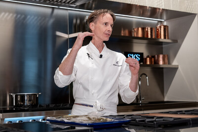 Creative Director and Co-Owner of The Alinea Group, Grant Achatz, celebrates the grand opening of the SKS showroom at THE MART in Chicago, highlighting the intersection of culinary innovation, best-in-class technology and outstanding design. Creative Director and Co-Owner of The Alinea Group, Grant Achatz, celebrates the grand opening of the SKS showroom at THE MART in Chicago, highlighting the intersection of culinary innovation, best-in-class technology and outstanding design.