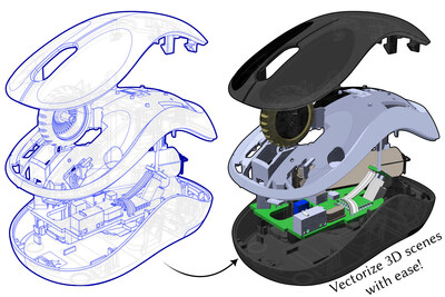 “Robust Planar Maps for 3D Vectorization”. Image credit: © 2026 Robert Fuchs and Keenan Crane, Carnegie Mellon University