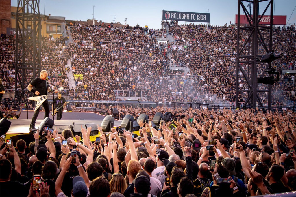 Metallica performs live at Metallica performs live at Stadio Renato Dall'Ara, Bologna, Italy, on June 3, 2026